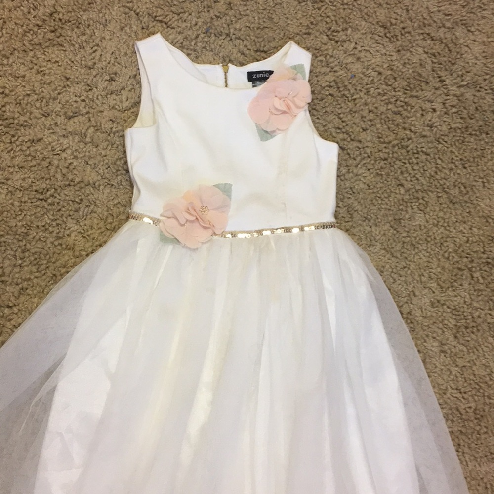 Girls white formal dress